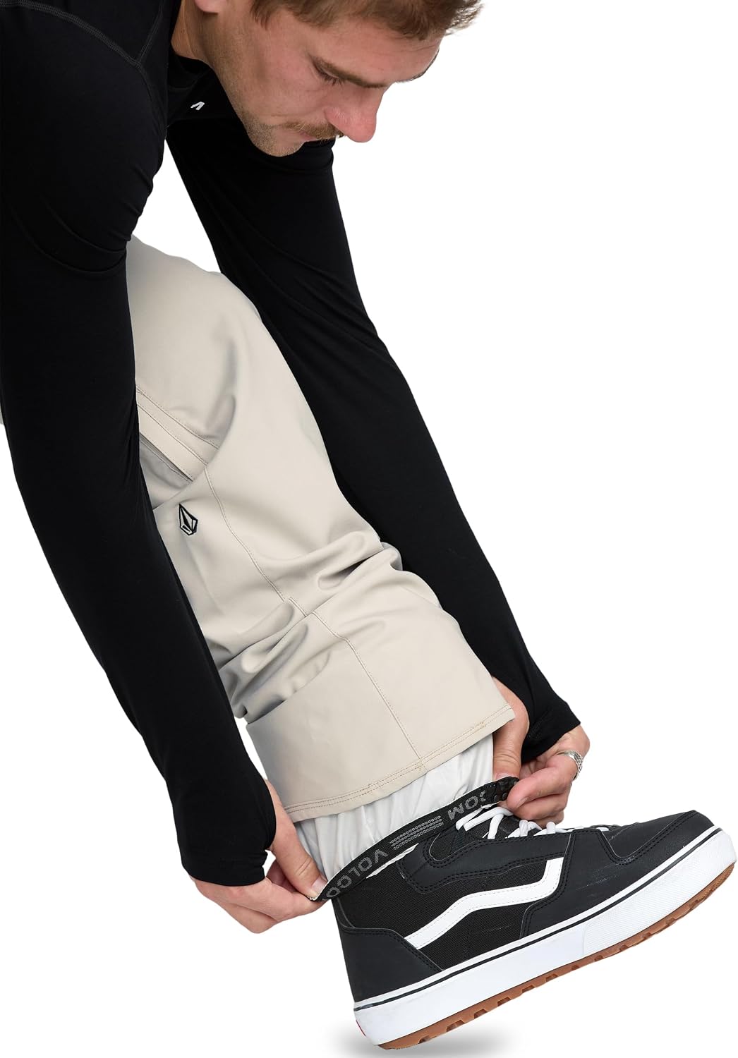 Volcom Men's Freakin Snow Chino Pants – 15k Waterproof Breathable Snowboard Pants With Zip Tech Stone