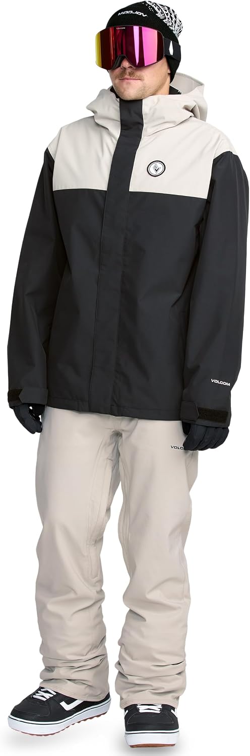 Volcom Men's Freakin Snow Chino Pants – 15k Waterproof Breathable Snowboard Pants With Zip Tech Stone