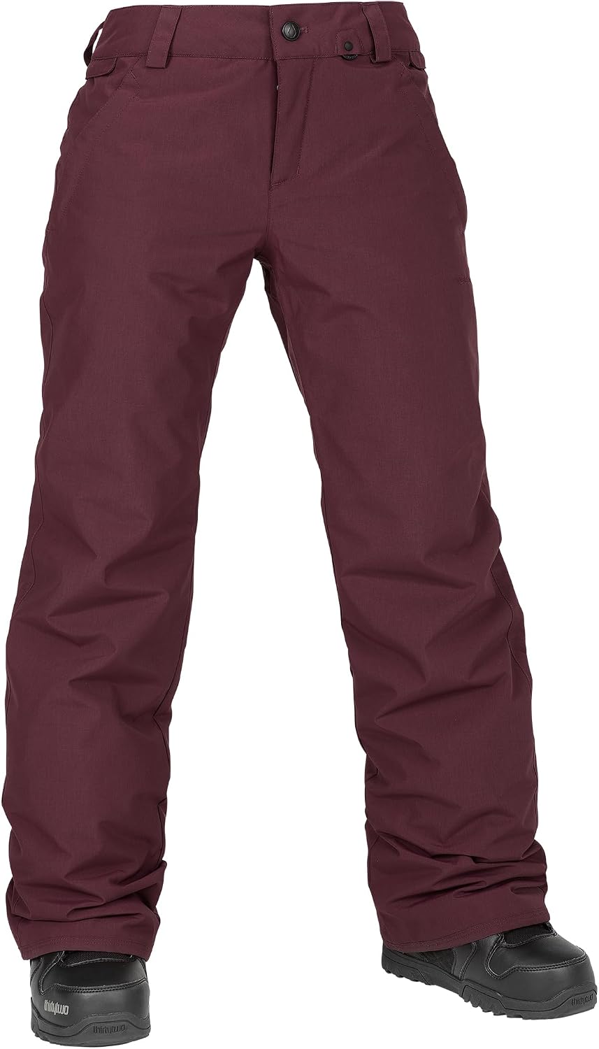 Volcom Women's Frochickie Insulated Lined Snow Pant Burgundy S5