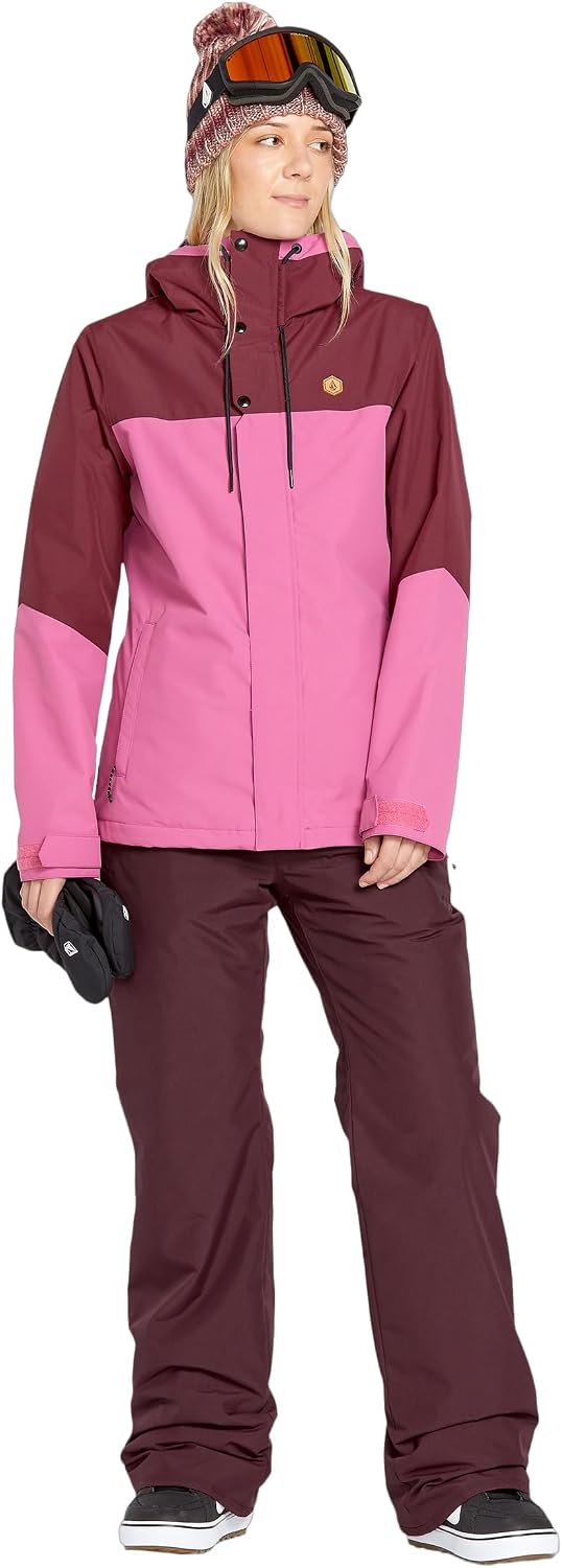 Volcom Women's Frochickie Insulated Lined Snow Pant Burgundy S5