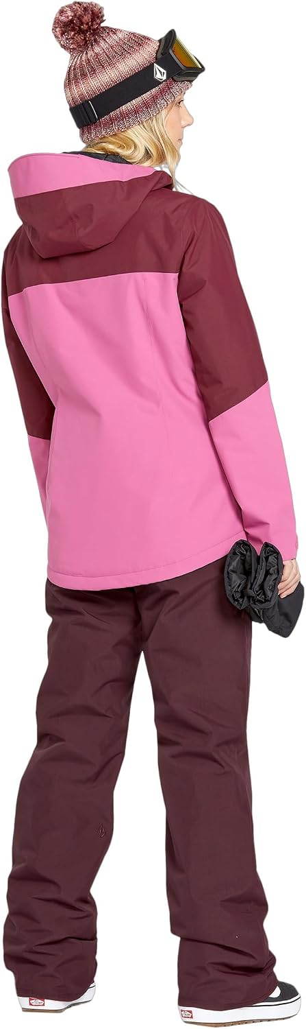 Volcom Women's Frochickie Insulated Lined Snow Pant Burgundy S5