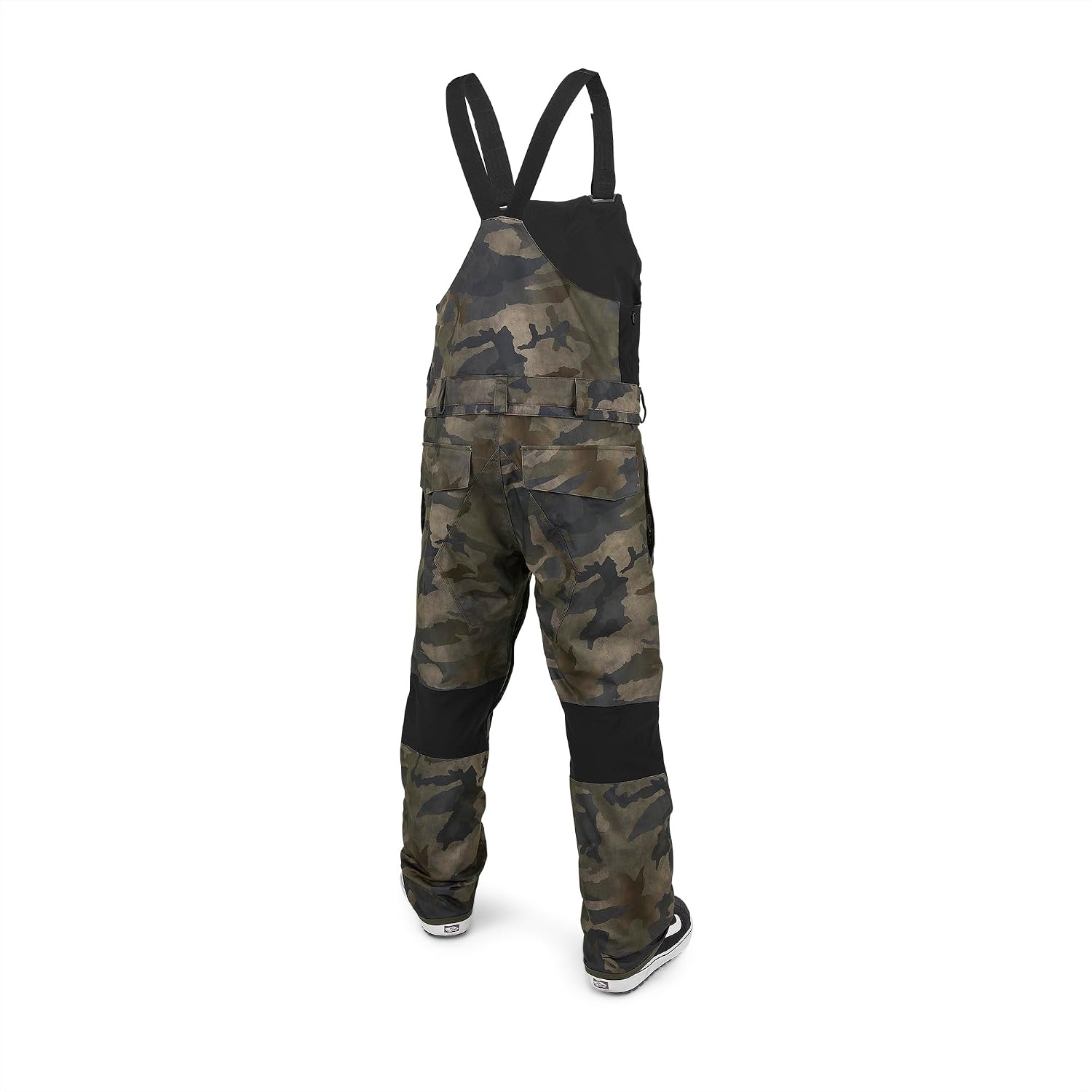 Volcom Men's Roan Bib Overall Snowboard Pant – 15k Waterproof 2-layer Repreve® Fibers Cloudwash Camo