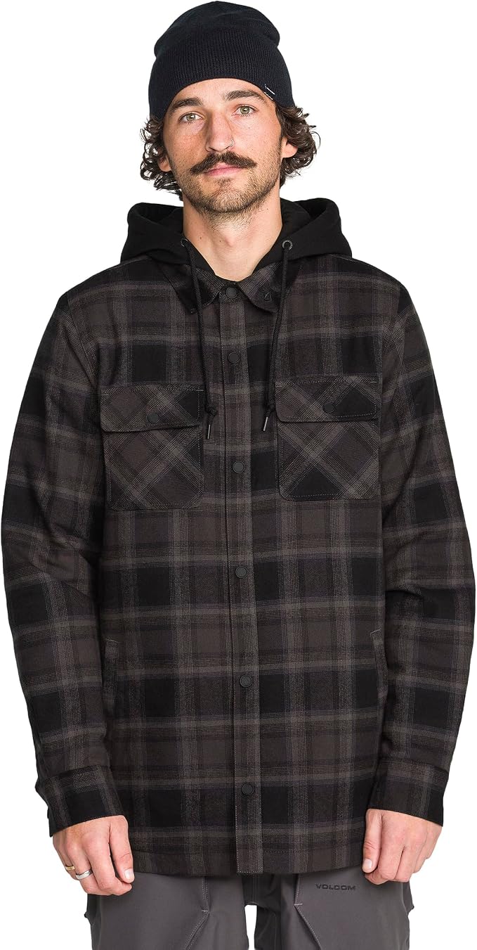 Volcom Men's Field Insulated Flannel Black