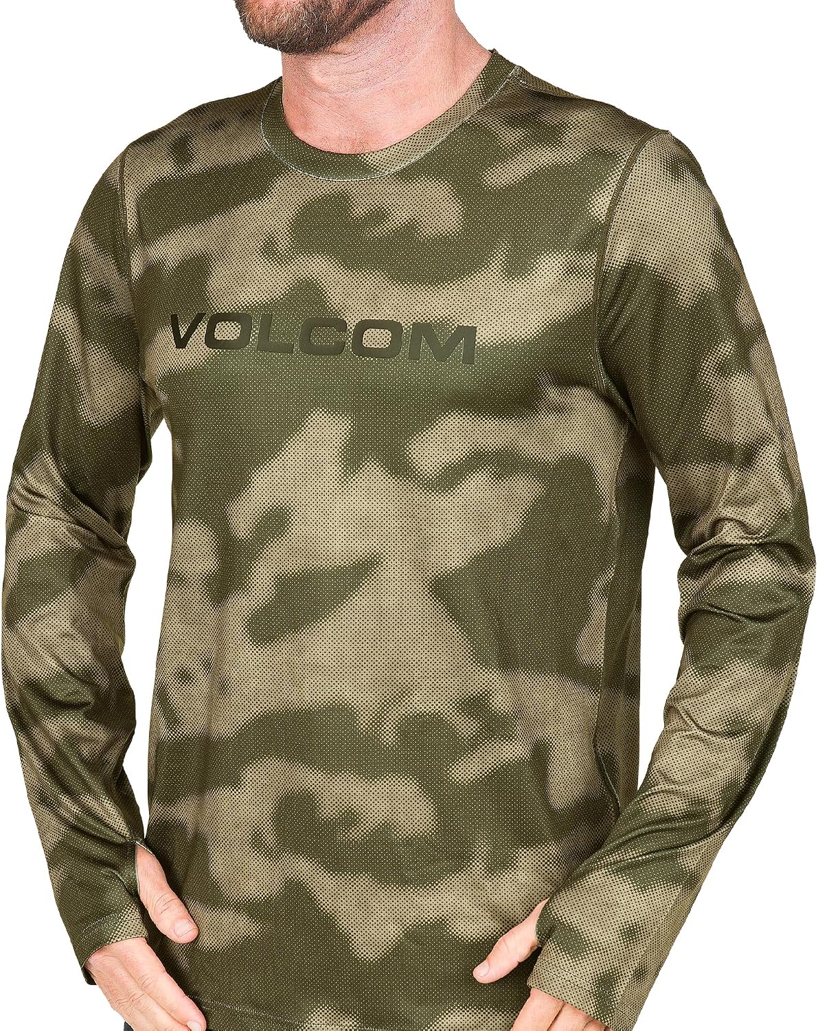 Volcom Men's V-Science Midweight Thermal Base Layer Long Sleeve Shirt Camouflage