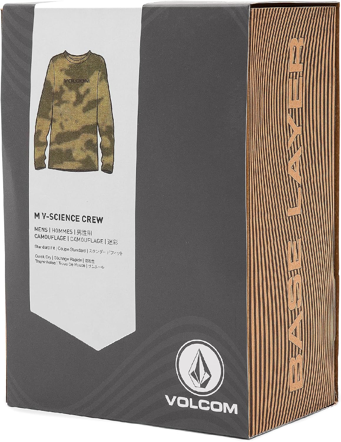 Volcom Men's V-Science Midweight Thermal Base Layer Long Sleeve Shirt Camouflage