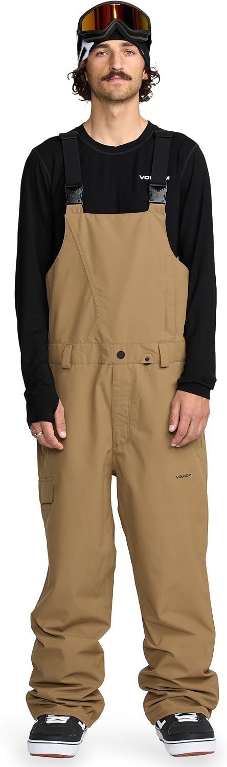 Volcom Men's V.co Sparta Bib Overall Snowboard Pant Bronze