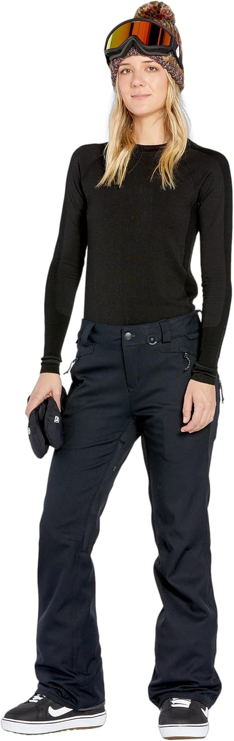 Volcom Women's Genus Slim Fit Stretch Snowboard Ski Pant Black S5