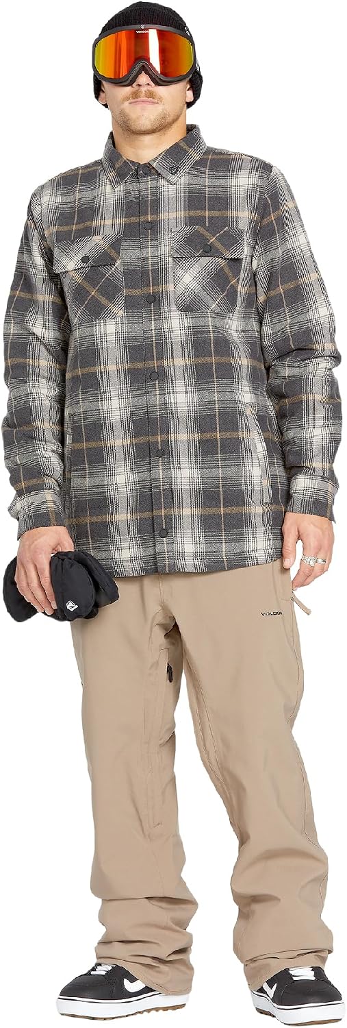 Volcom Men's Field Insulated Flannel Stone S5