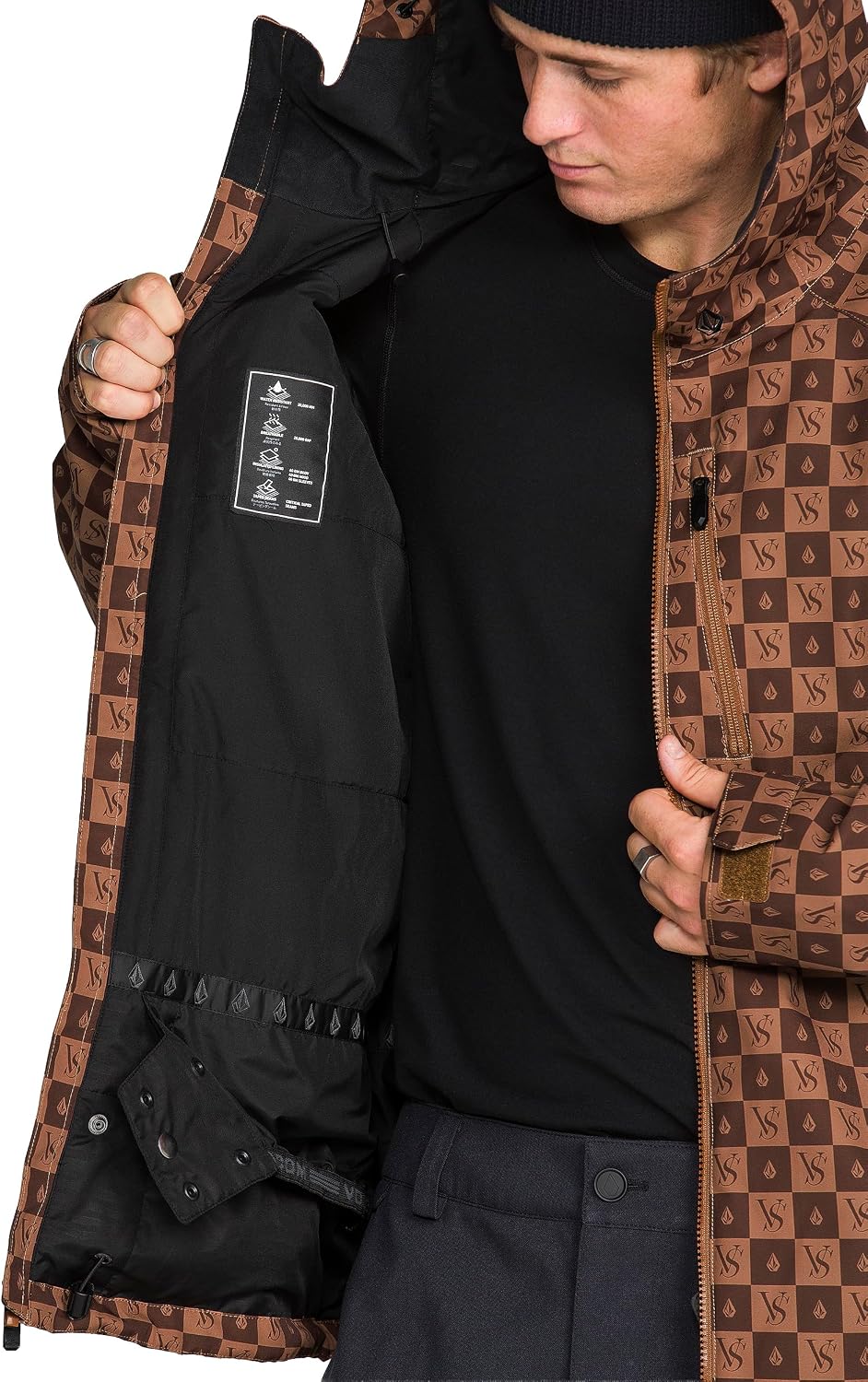 Volcom Men's 2836 Insulated Snowboard Jacket Brown