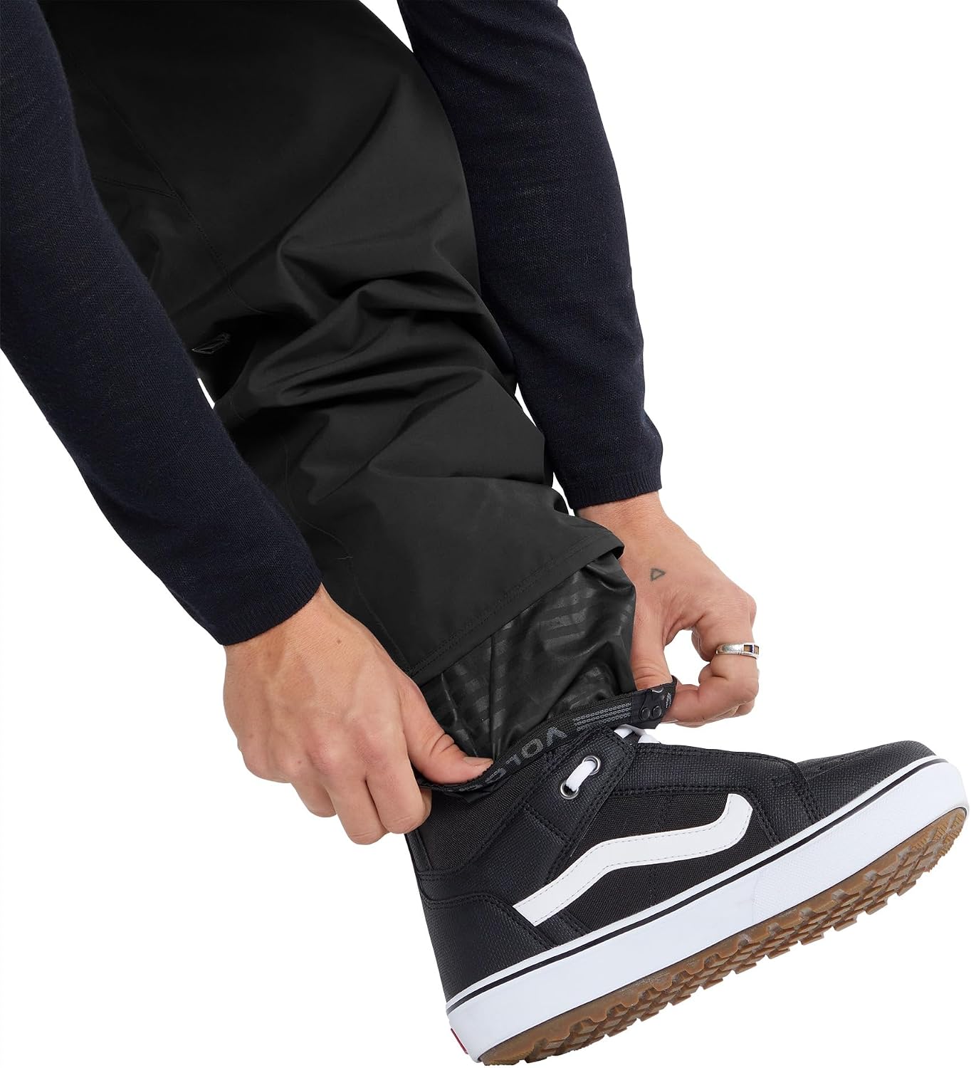 Volcom Men's V.co Sparta Bib Overall Snowboard Pant Black White
