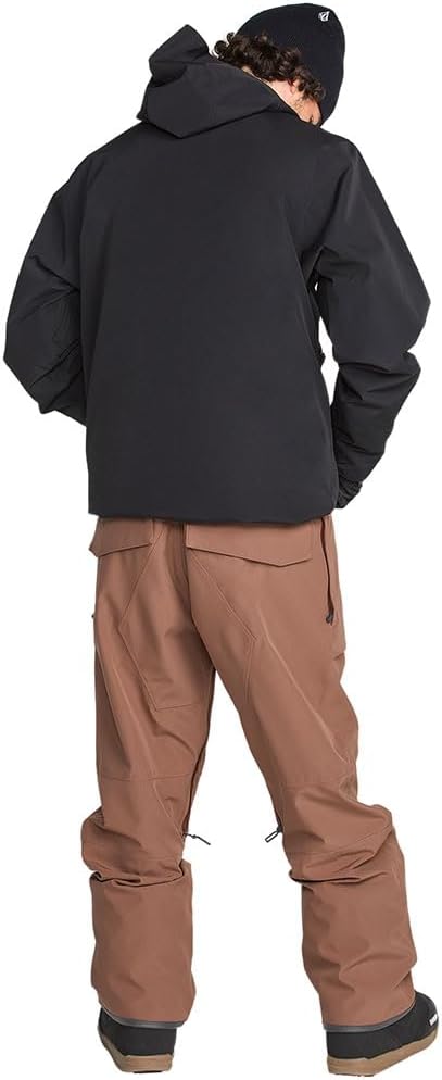 Volcom Men's Roan Bib Overall Snowboard Pant – 15k Waterproof 2-layer Repreve® Fibers Desert Taupe