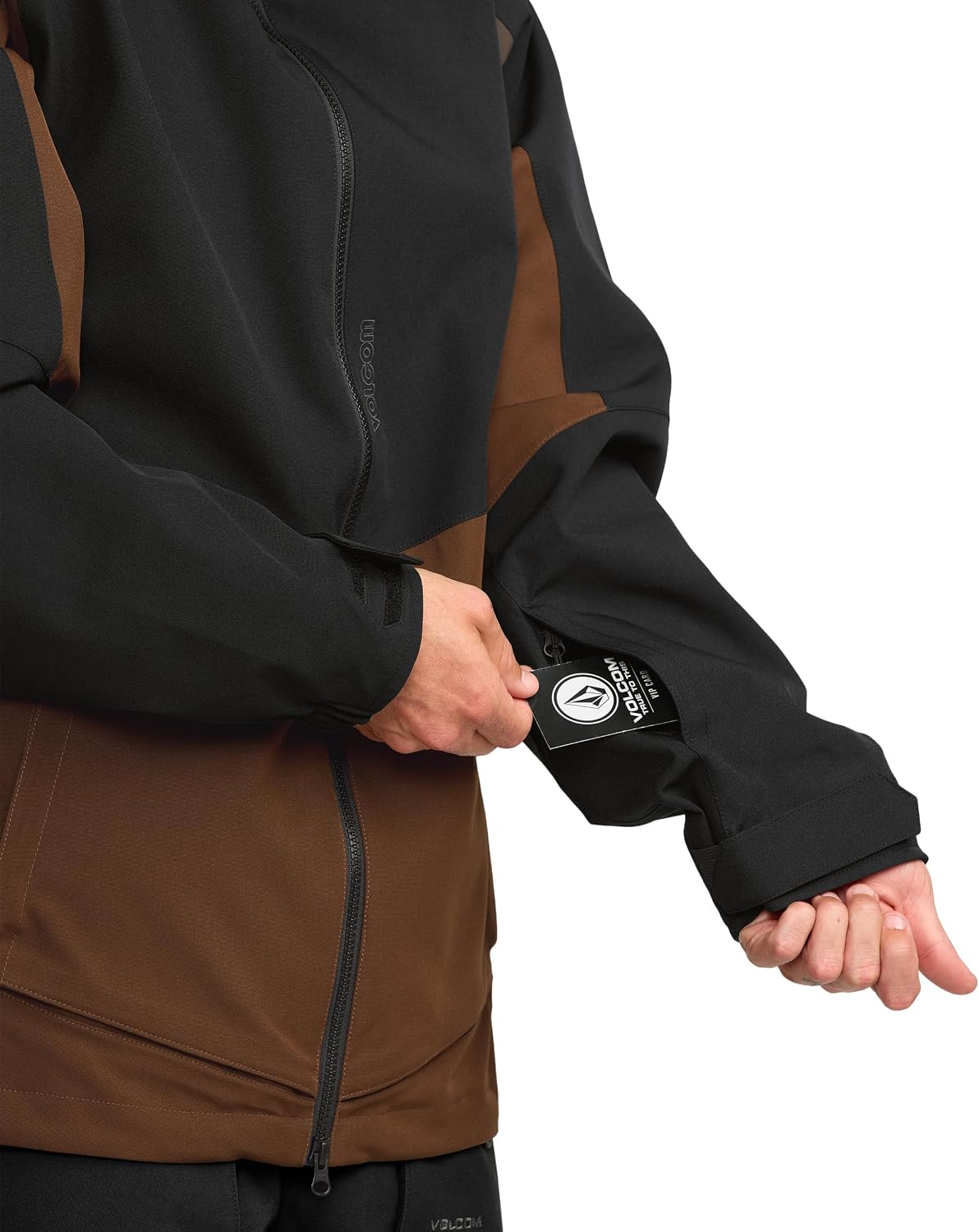 Volcom Men's Brighton Hooded Snowboard Ski Winter Jacket Brown
