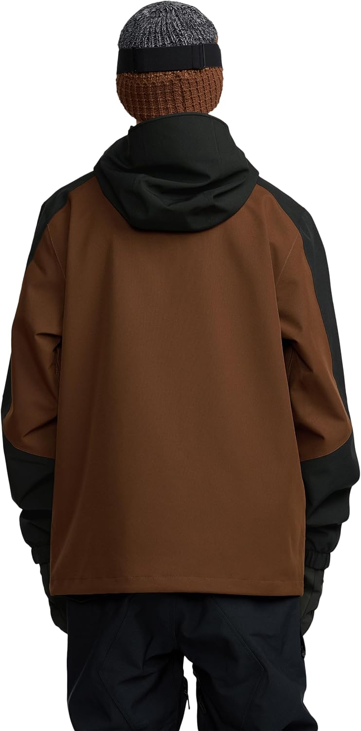 Volcom Men's Brighton Hooded Snowboard Ski Winter Jacket Brown