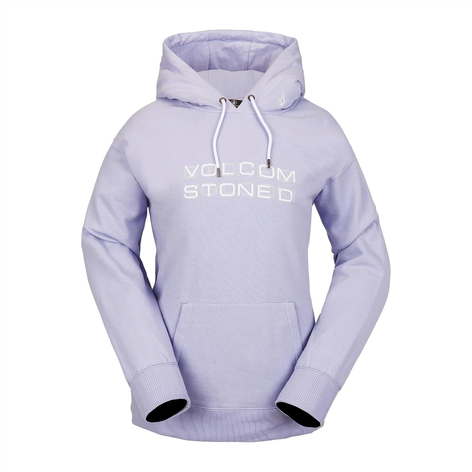 Volcom womens Costus Pollover Baselayer Hooded Fleece Snow Sweatshirt Lilac Ash S4
