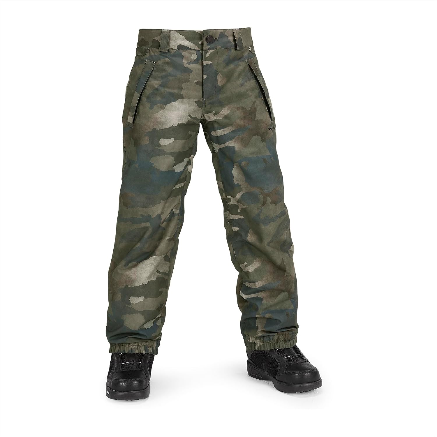 Volcom Boys' Fernie Insulated Snowboard Ski Pant Cloudwash Camo S4