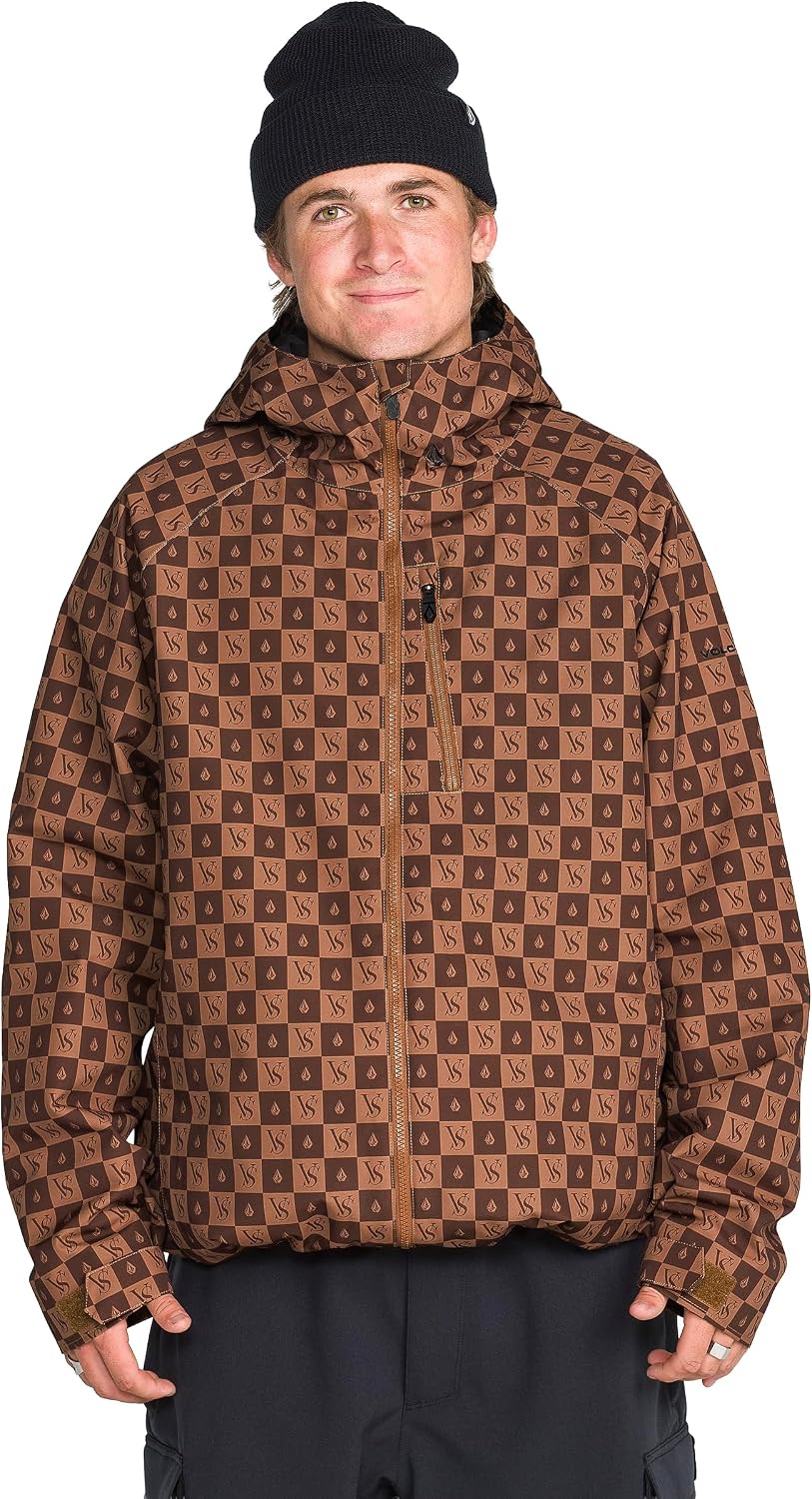 Volcom Men's 2836 Insulated Snowboard Jacket Brown