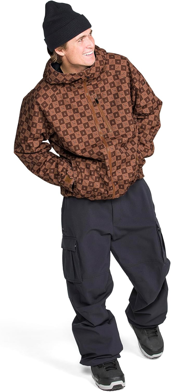 Volcom Men's 2836 Insulated Snowboard Jacket Brown
