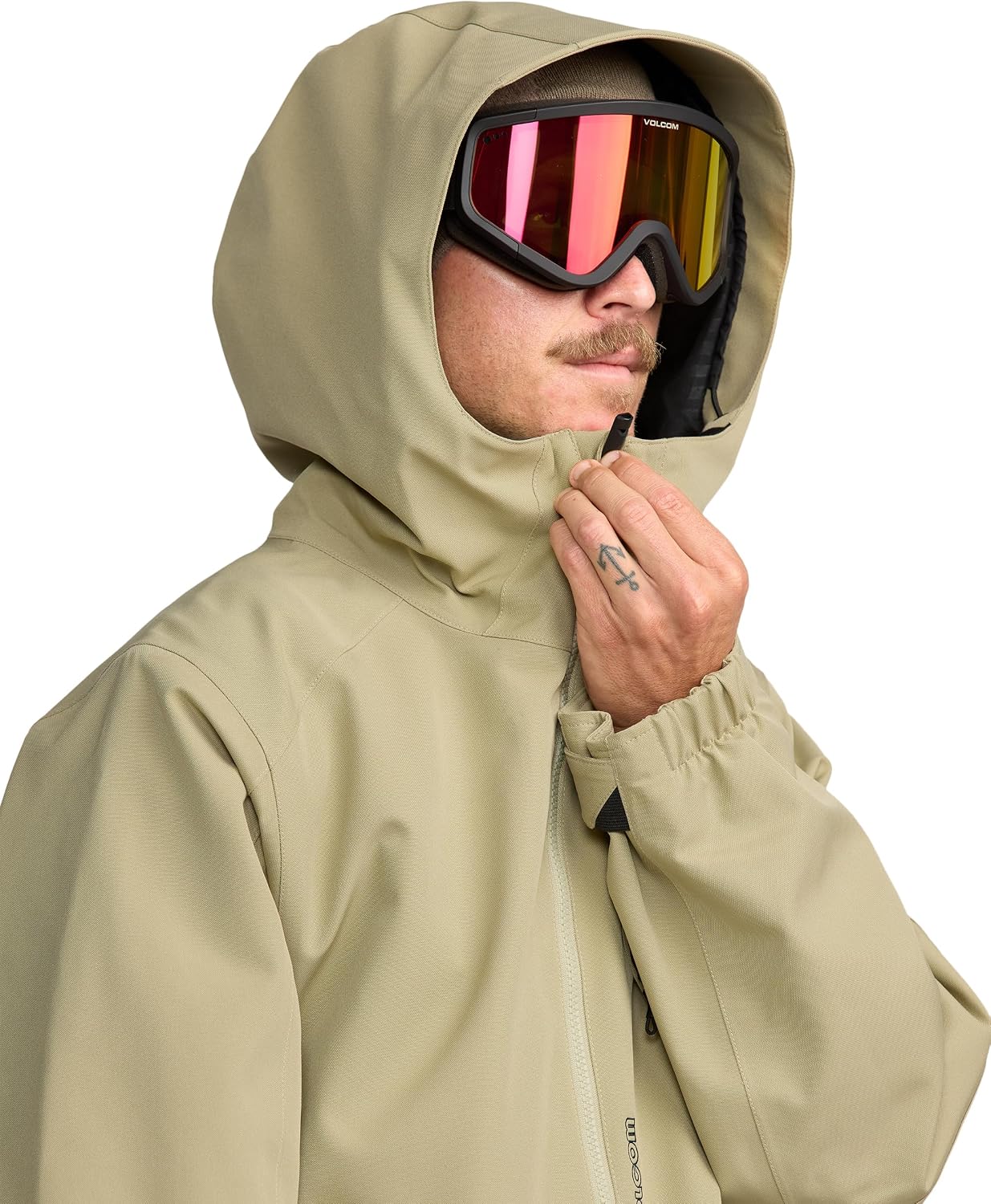 Volcom Men's Brighton Hooded Snowboard Ski Winter Jacket Moss Green