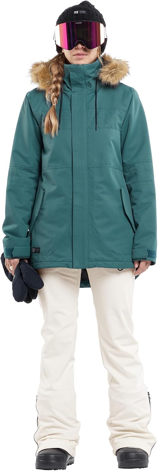Volcom Women's Fawn Insulated Snowboard Ski Winter Hooded Jacket Balsam S4