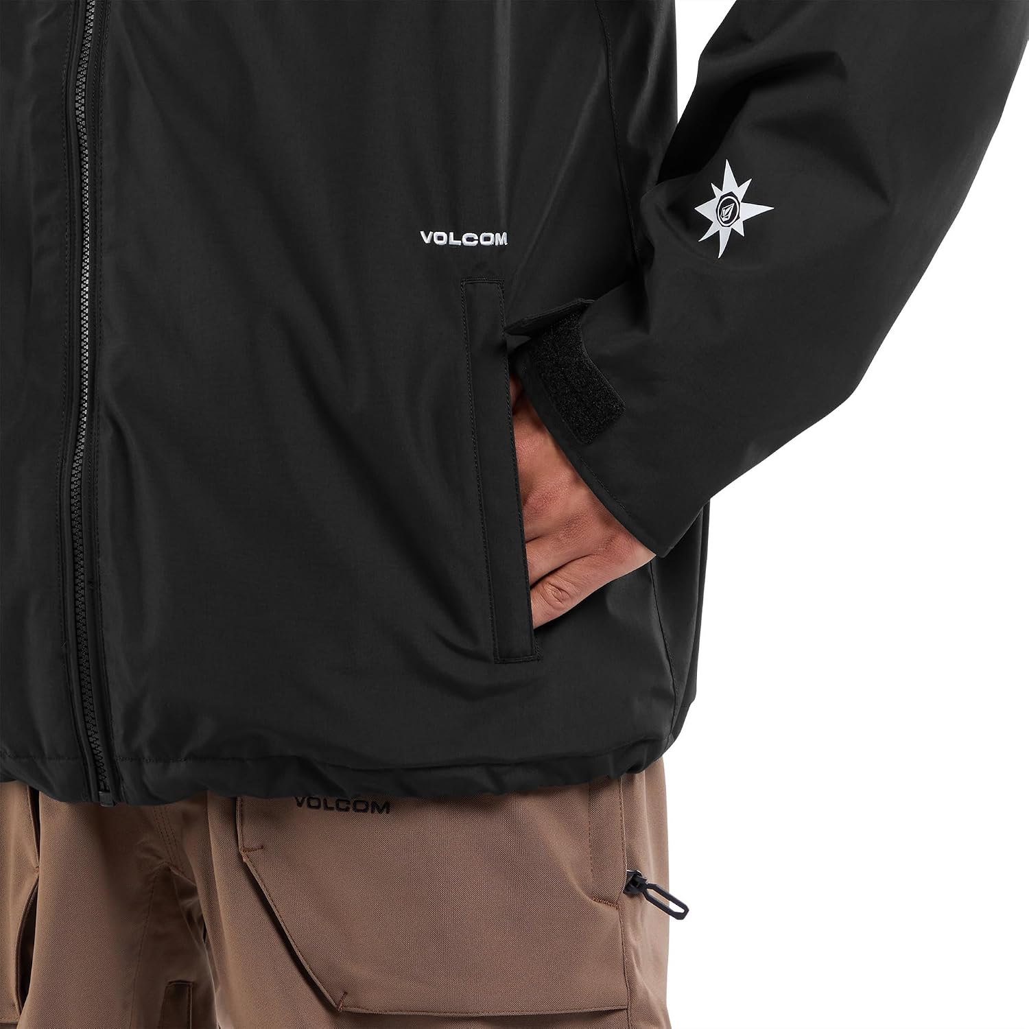 Volcom Men's 2836 Insulated Snowboard Jacket Black White