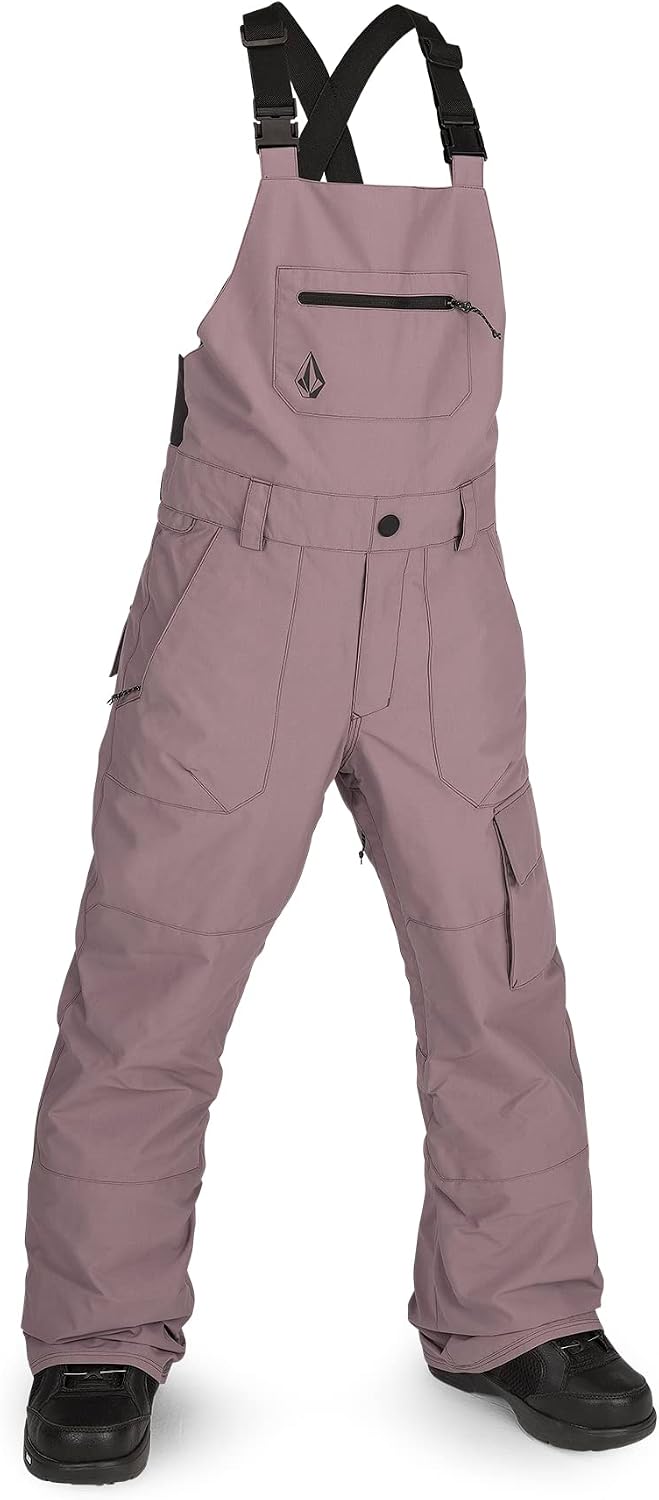Volcom Boys' Youth Barkley Bib Overall Snowboard Pant Rosewood S3