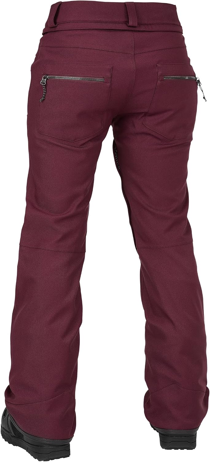 Volcom Women's Genus Slim Fit Stretch Snowboard Ski Pant Burgundy S5