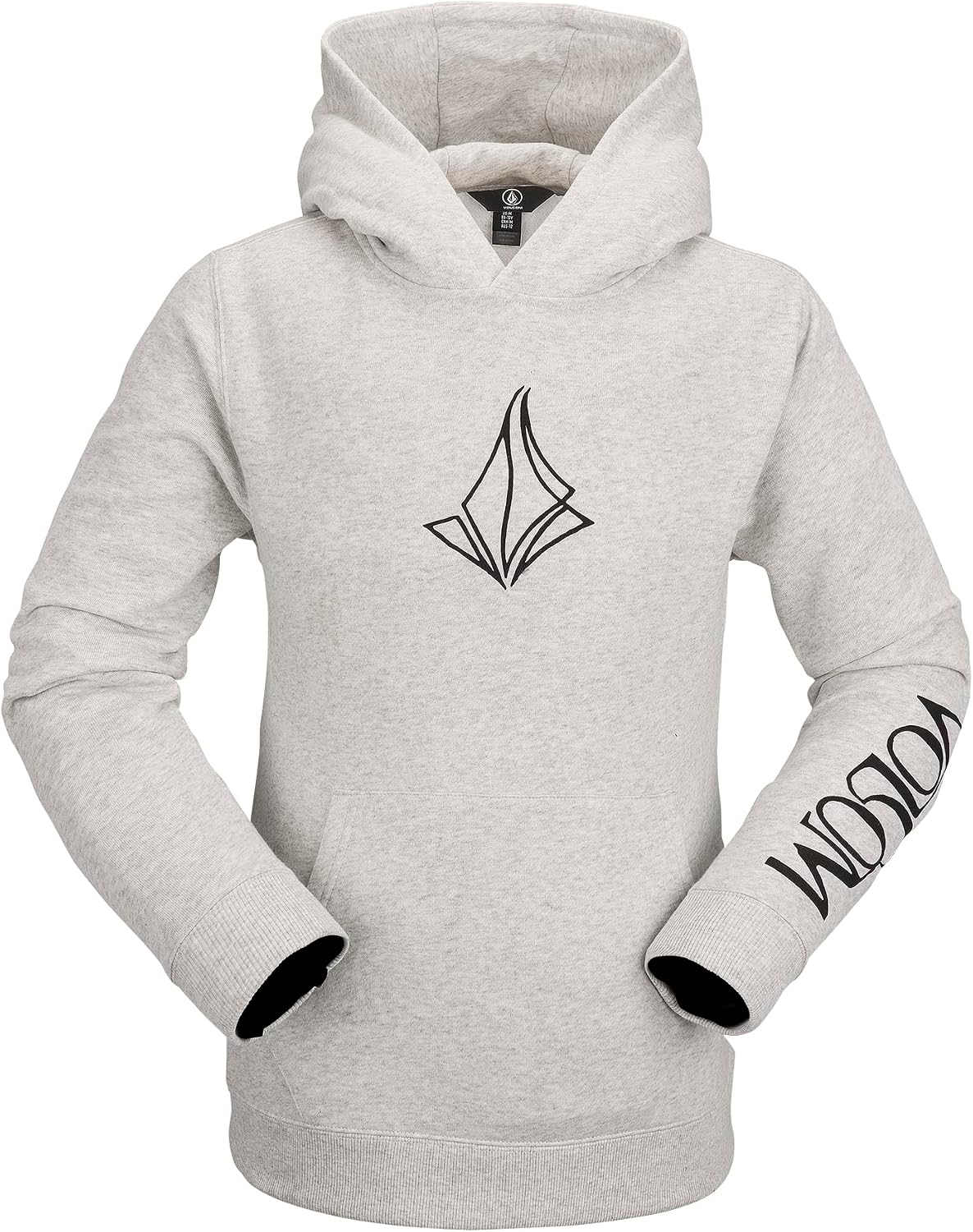 Volcom Boys' Hotlapper Pullover Hooded Riding Fleece Ash Heather S3
