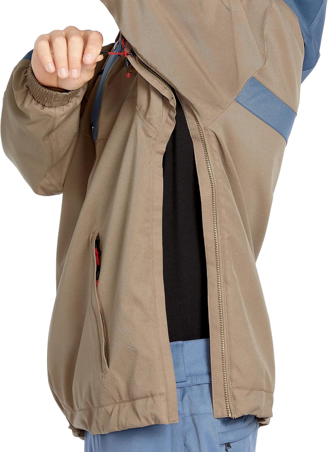 Volcom Men's Arthur Longo 20k Pullover Anarok Hooded Snowboard Jacket Chestnut Brown S5