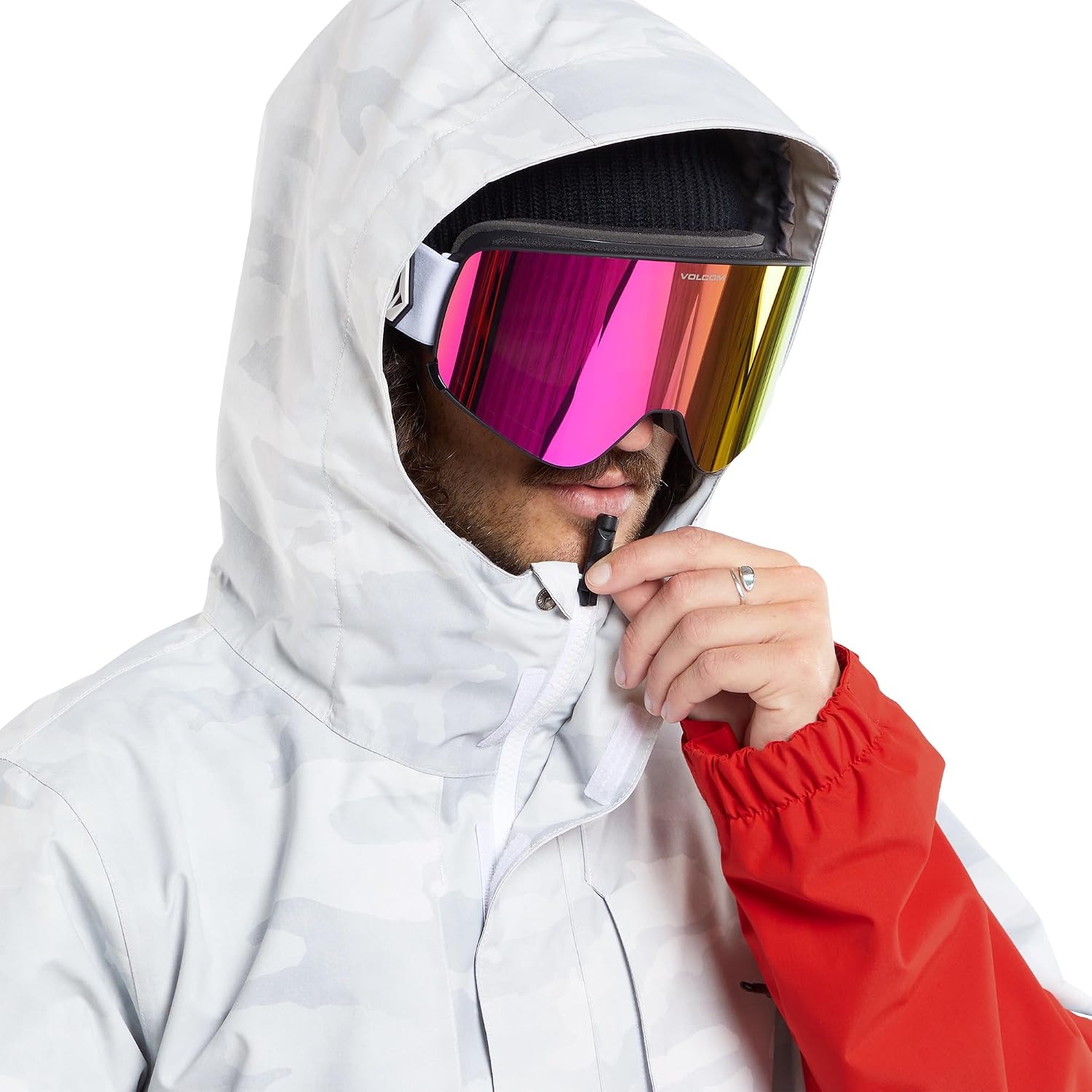 Volcom Men's V.co Op Snowboard Ski Winter Jacket White Camo S4