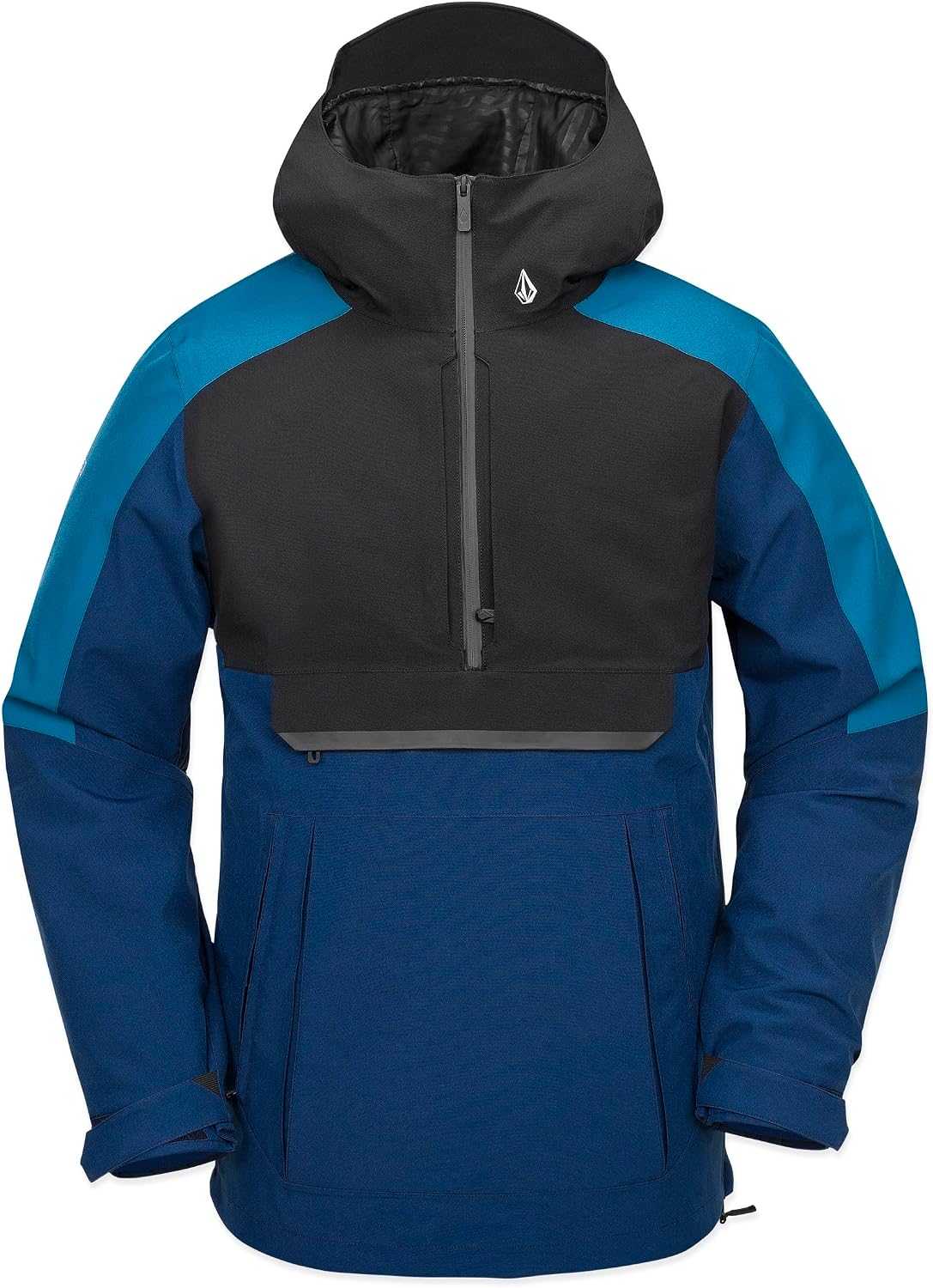 Volcom Men's Brighton Pullover Anarok Hooded Snowboard Jacket Navy