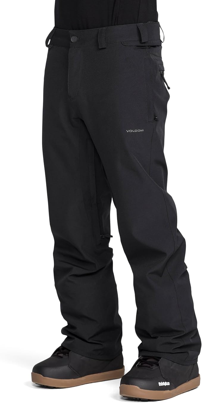 Volcom Men's Freakin Snow Chino Pants – 15k Waterproof Breathable Snowboard Pants With Zip Tech Black