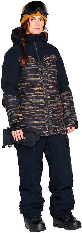 Volcom Women's Creston Stretch Snowboard Ski Bib Overall Snowpant Black S3