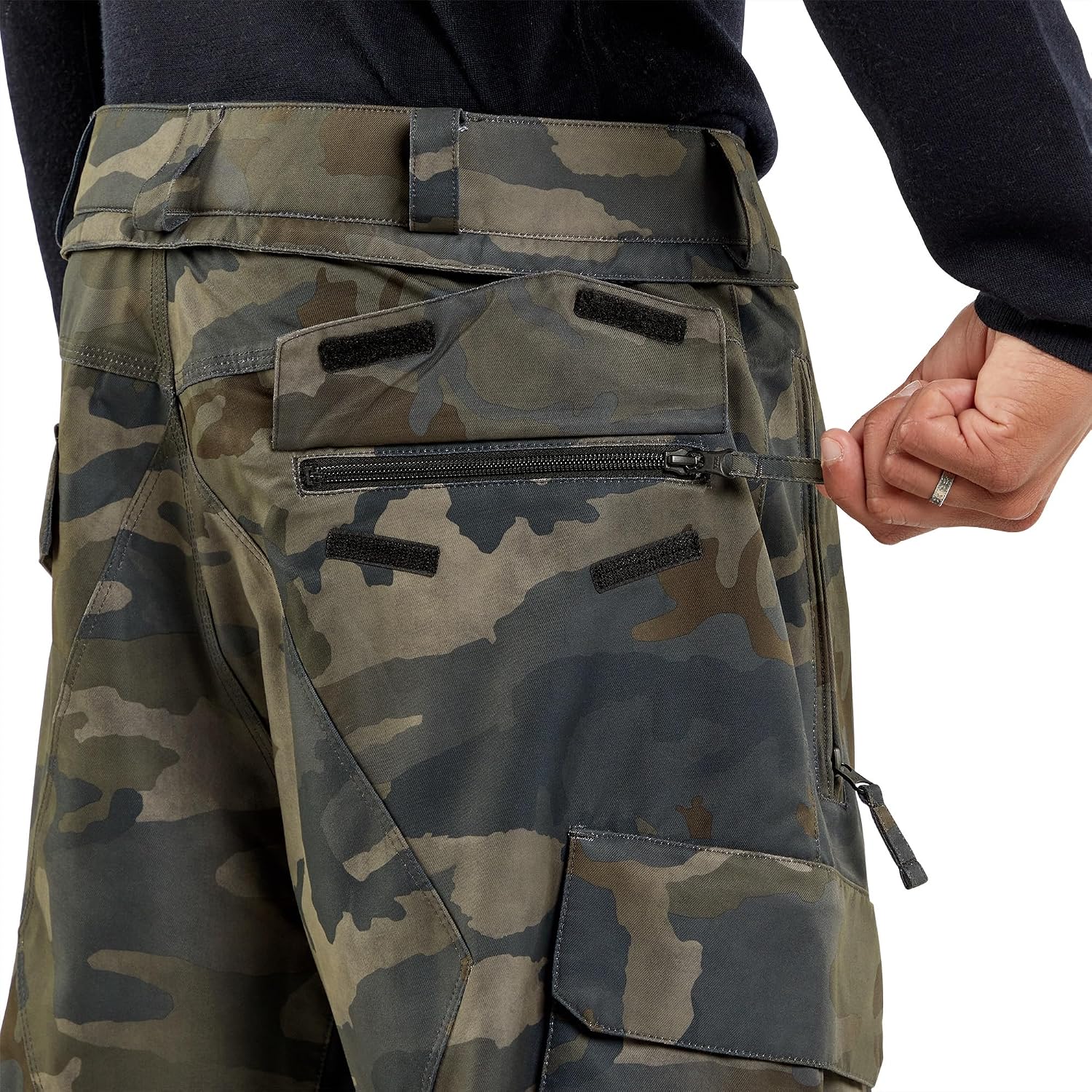 Volcom Men's V.CO Hunter Cargo Snowboard Pants Cloudwash Camo S4