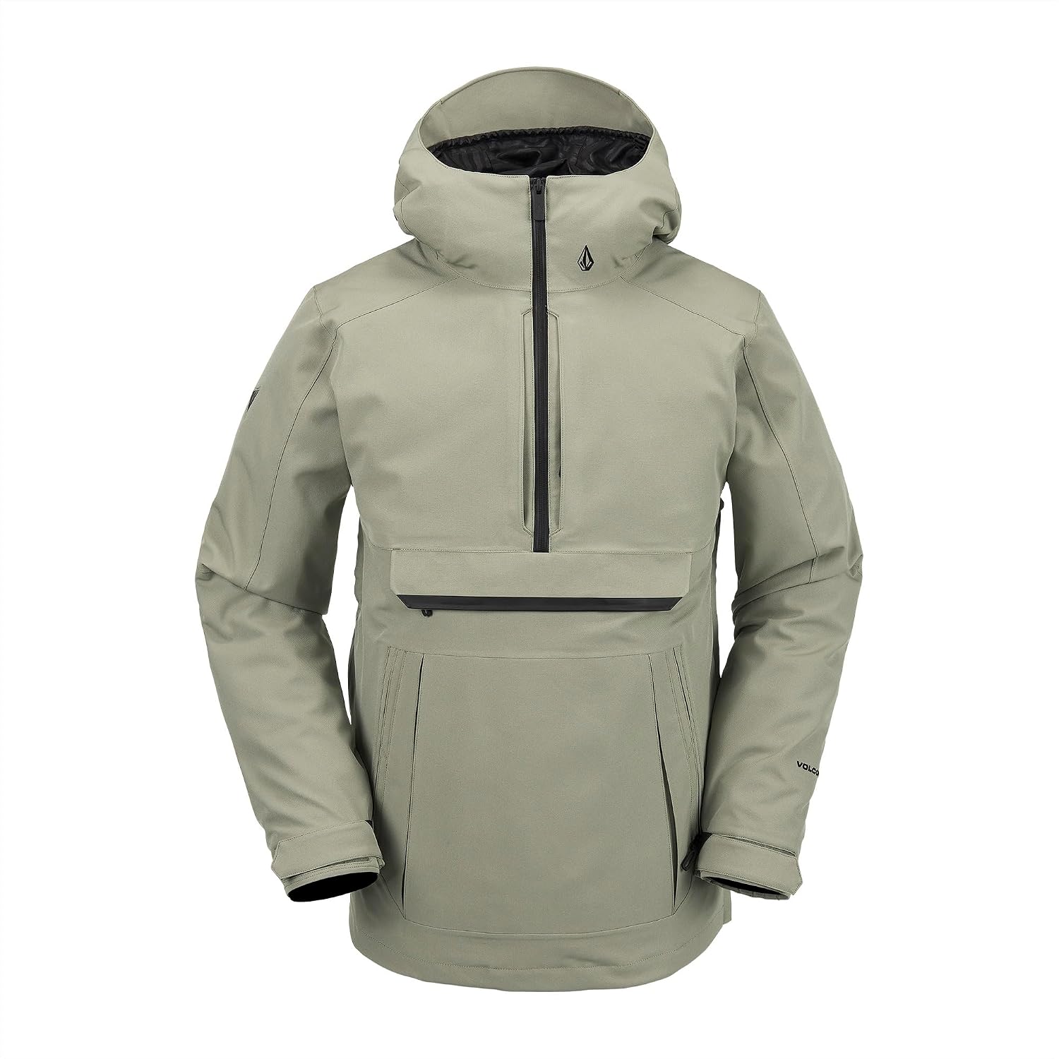 Volcom Men's Brighton Pullover Anarok Hooded Snowboard Jacket Light Military