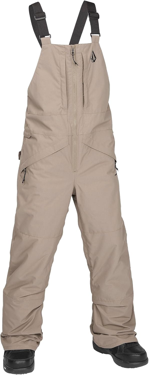 Volcom Boys' Youth Barkley Bib Overall Snowboard Pant Chestnut Brown