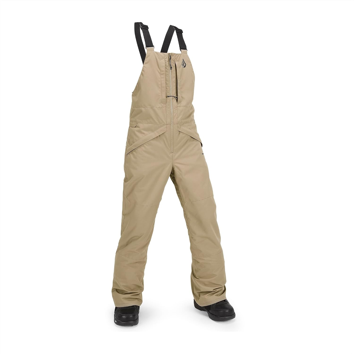Volcom Boys' Youth Barkley Bib Overall Snowboard Pant Dark Khaki S4