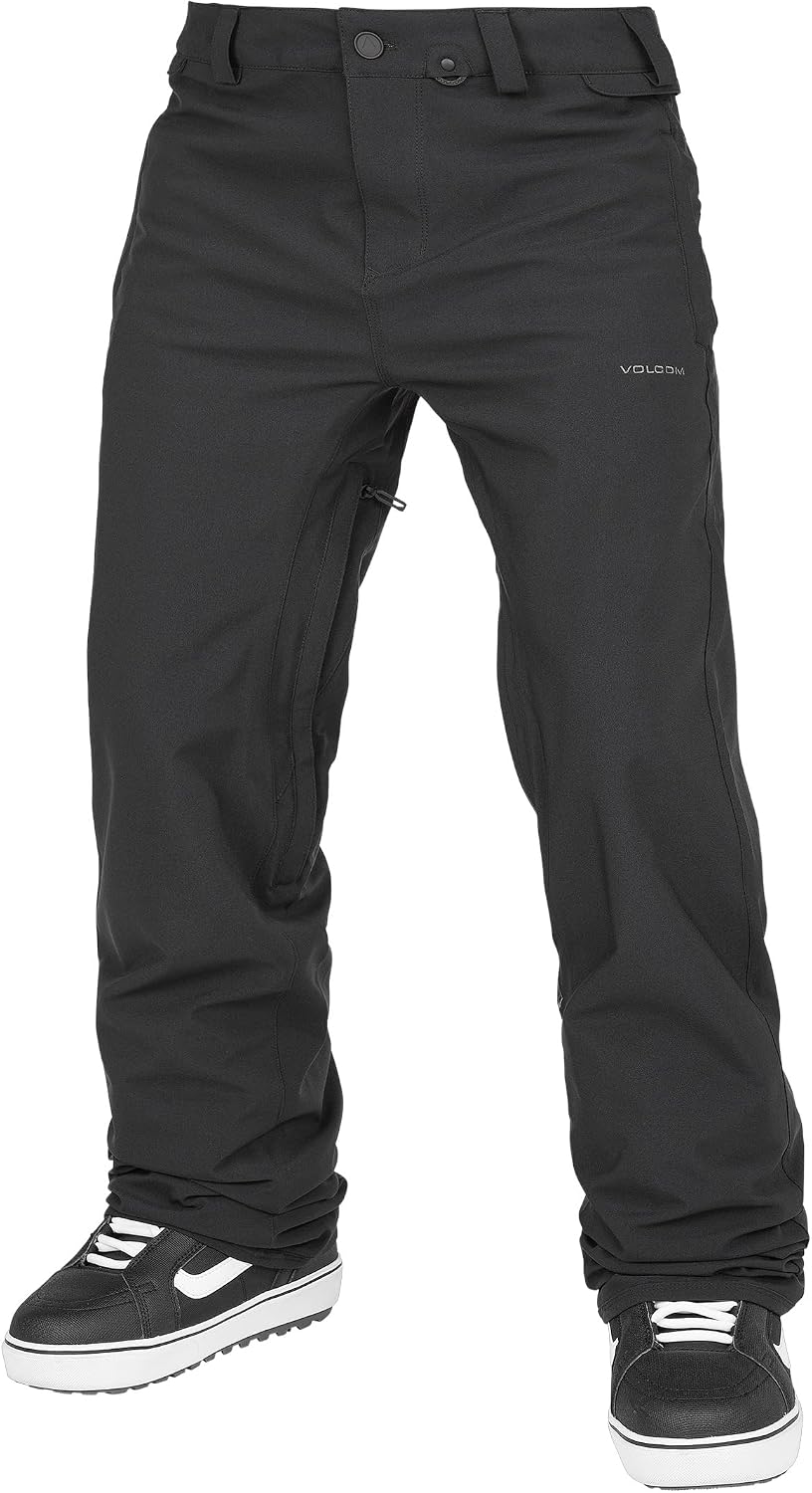 Volcom Men's Frickin Relaxed Fit Chino Snowboard Pant Black Black