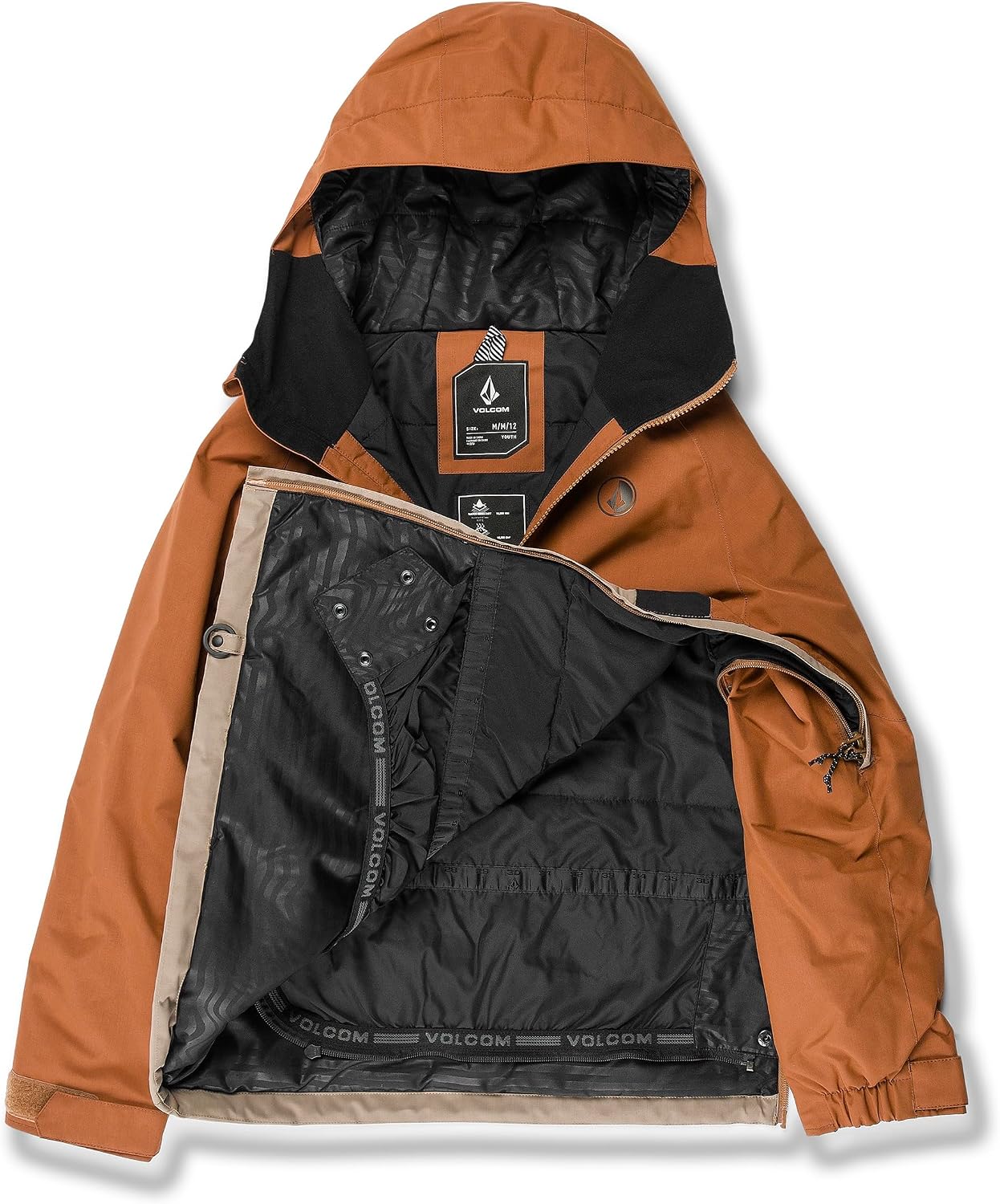 Volcom Boys' Sluff Insulated Snowboard Winter Jacket Caramel S5
