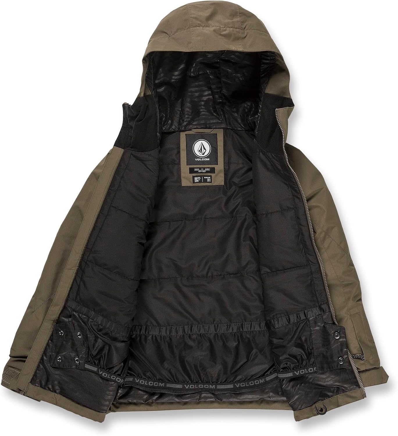 Volcom Boys' Vernon Insulated Snowboard Winter Jacket Dark Teak S3