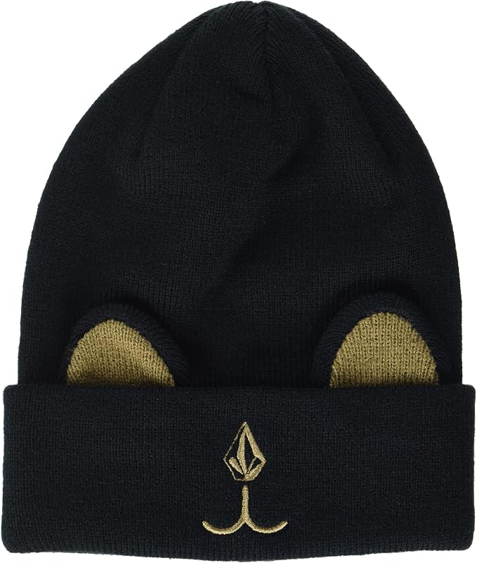 Volcom Girls' Snow Creature Rollover Beanie Black S2