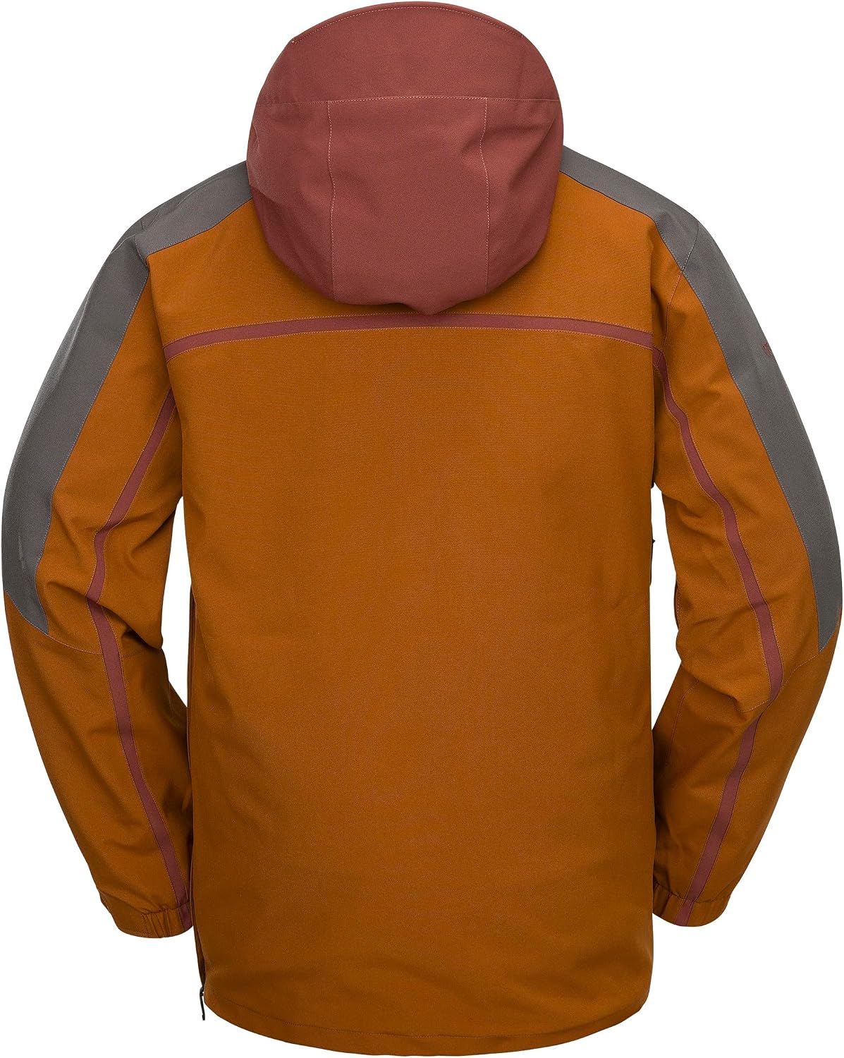 Volcom Men's Brighton Pullover Anarok Hooded Snowboard Jacket Caramel
