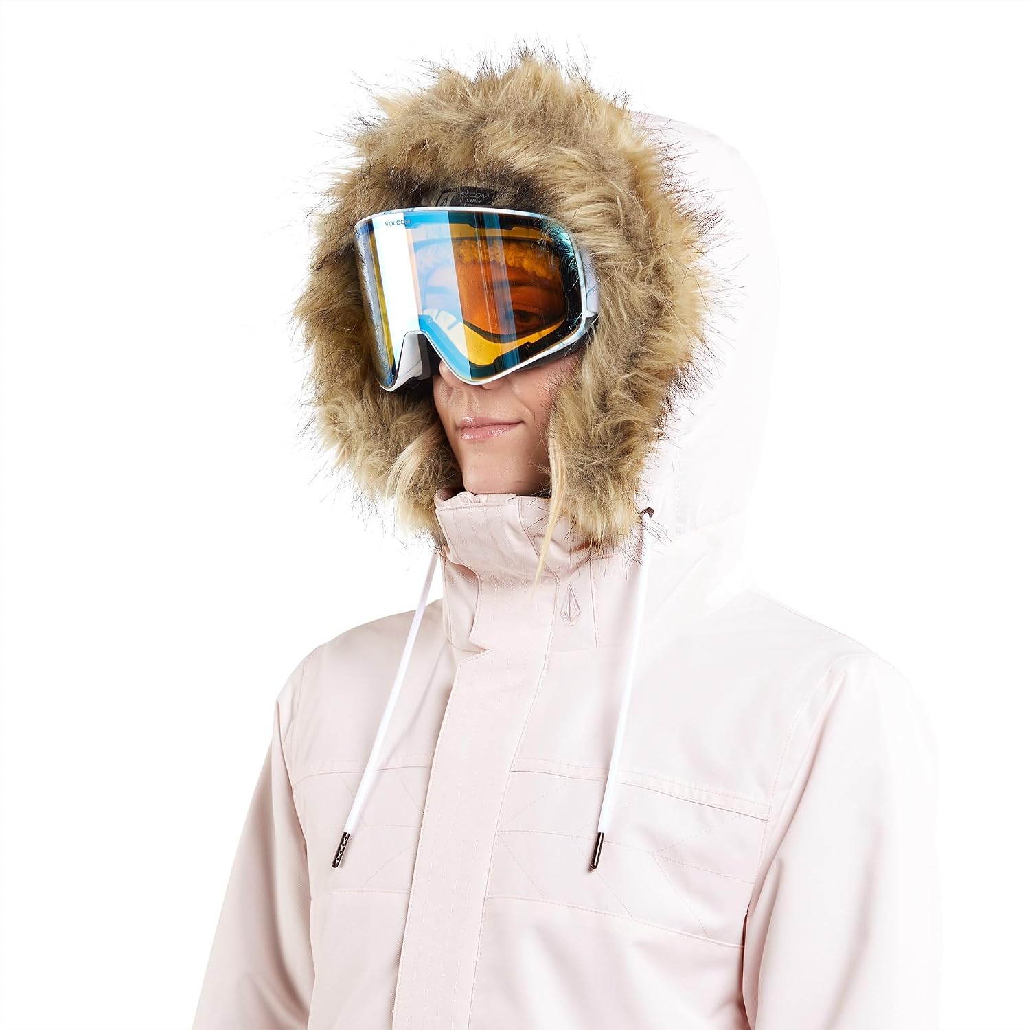 Volcom Women's Fawn Insulated Snowboard Ski Winter Hooded Jacket Calcite S4