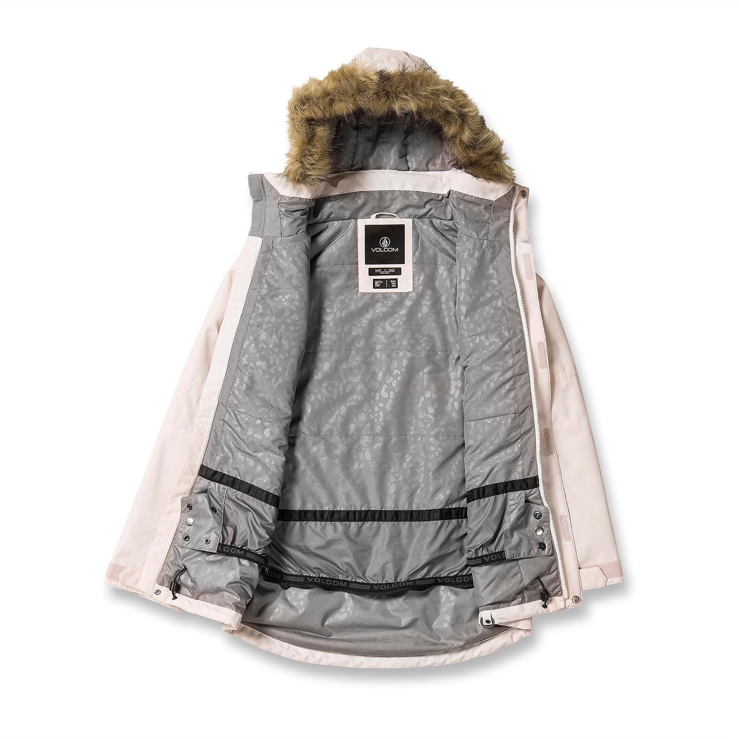 Volcom Women's Fawn Insulated Snowboard Ski Winter Hooded Jacket Calcite S4
