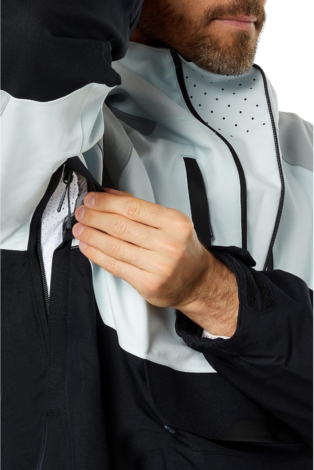 Volcom Men's Brighton Pullover Anarok Hooded Snowboard Jacket Sky