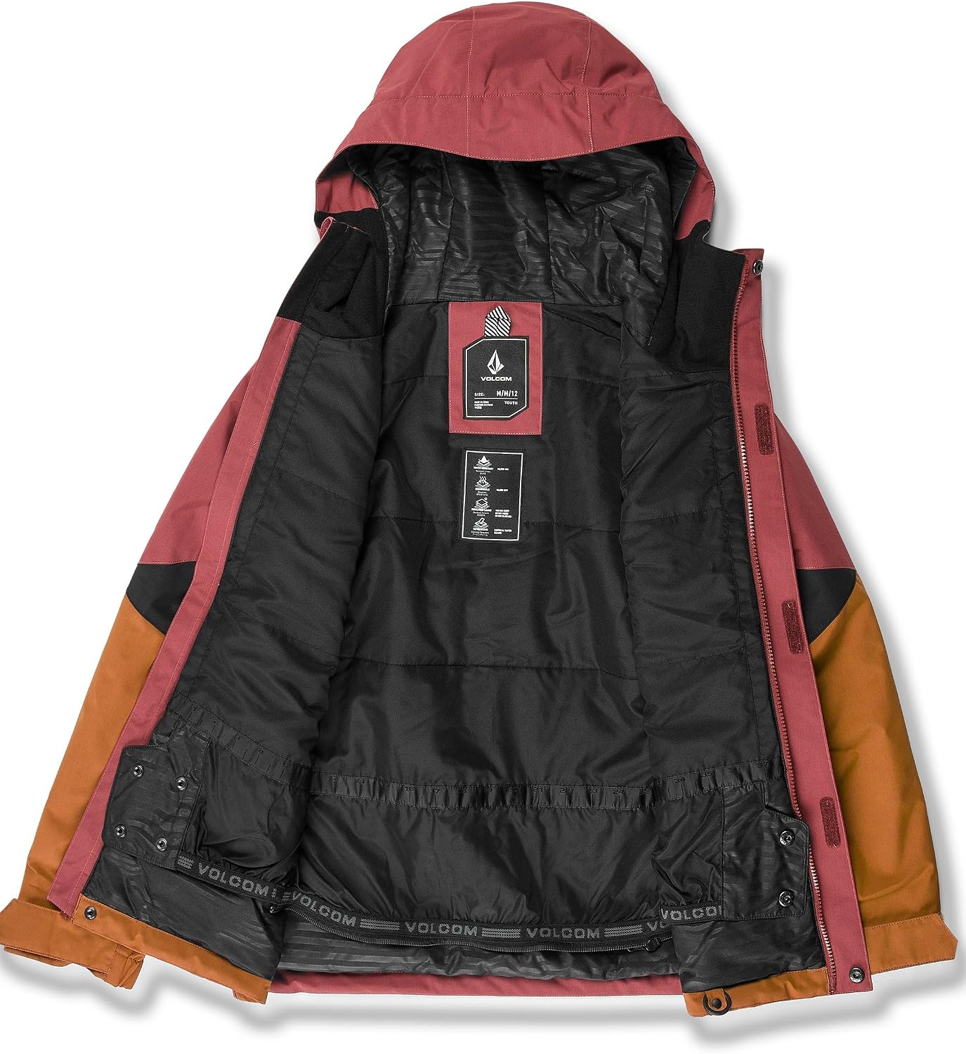 Volcom Boys' Vernon Insulated Snowboard Winter Jacket Redwood S5