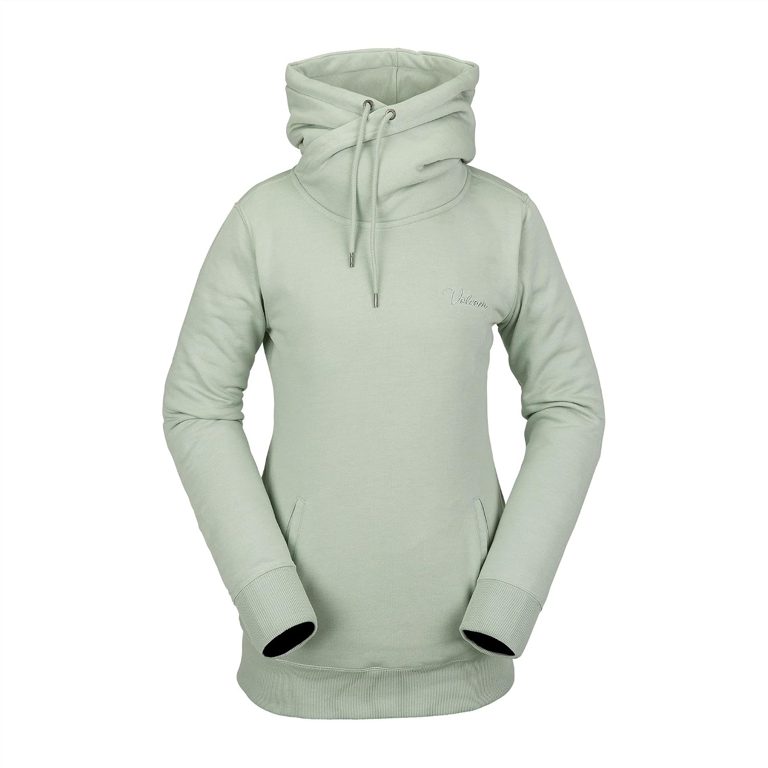 Volcom Women's Tower Hooded Fleece Sweatshirt Sage Frost S4