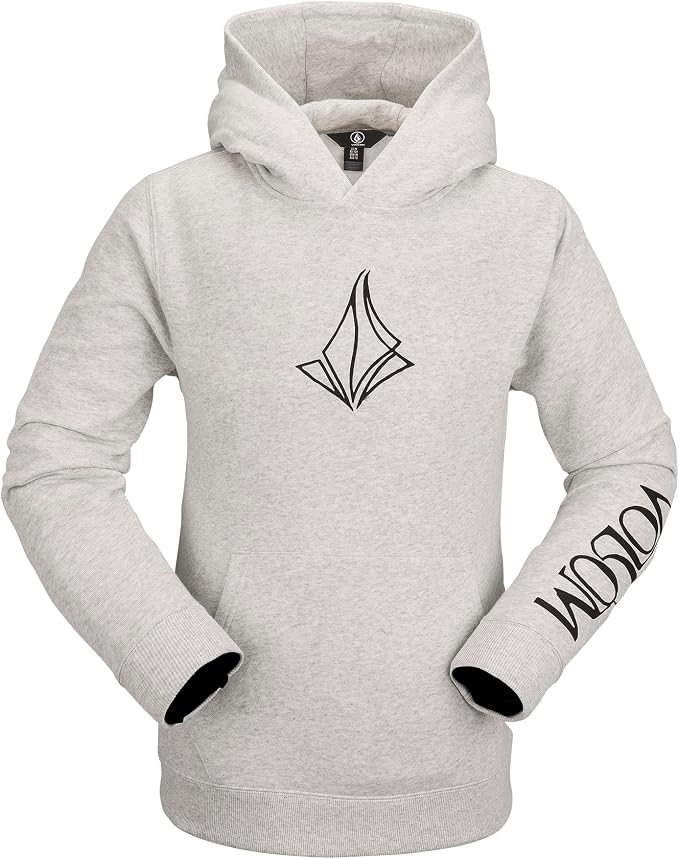 Volcom Boys' Hotlapper Pullover Hooded Riding Fleece Ash Heather S3