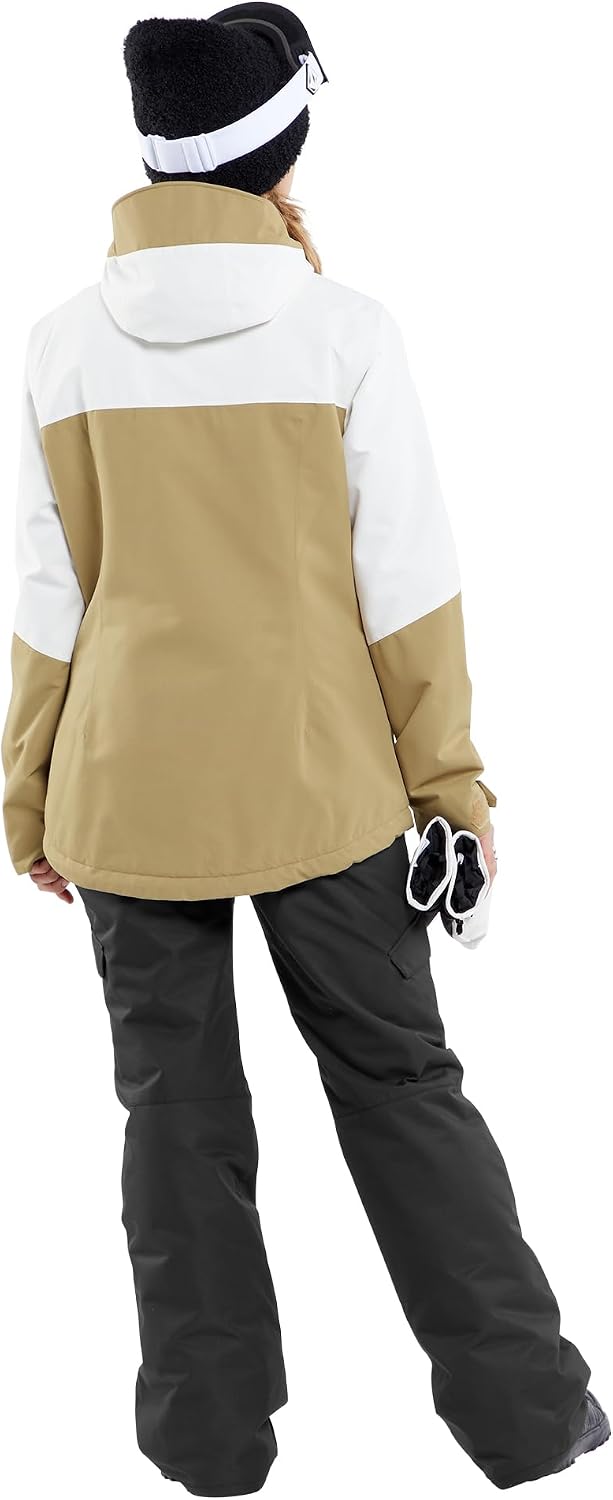 Volcom Women's Bolt Insulated Snowboard Ski Winter Hooded Jacket Dark Khaki S4