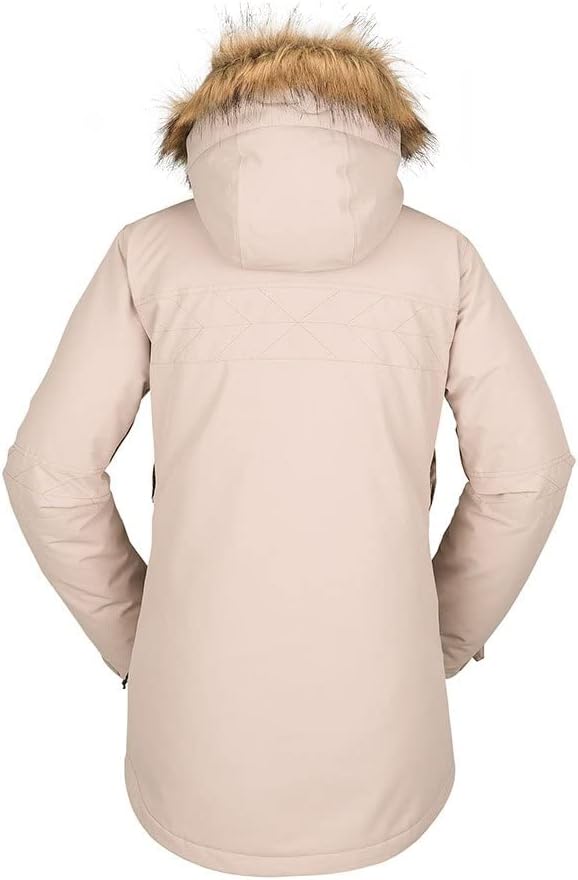 Volcom Women's Fawn Insulated Snowboard Ski Winter Hooded Jacket Sand S3