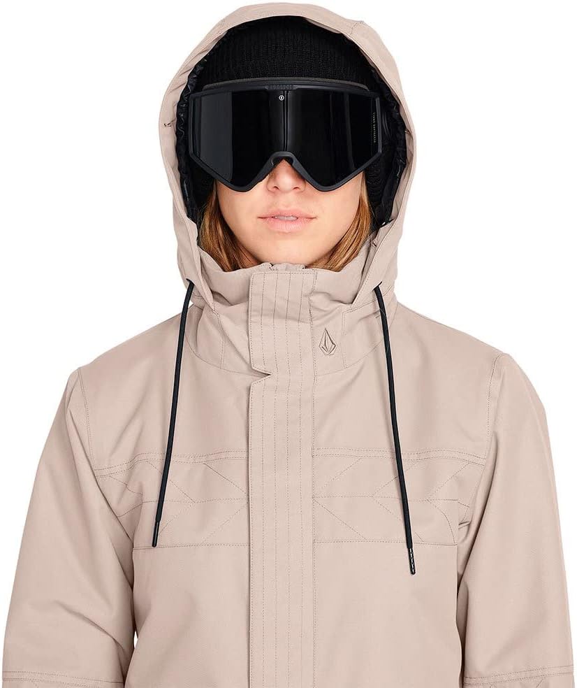 Volcom Women's Fawn Insulated Snowboard Ski Winter Hooded Jacket Sand S3